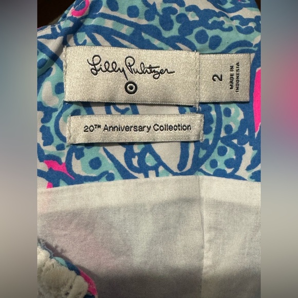 LILLY PULITZER |  Target 20th Anniversary Collection Blue Pink Shift Dress sz 2 - Picture 8 of 9